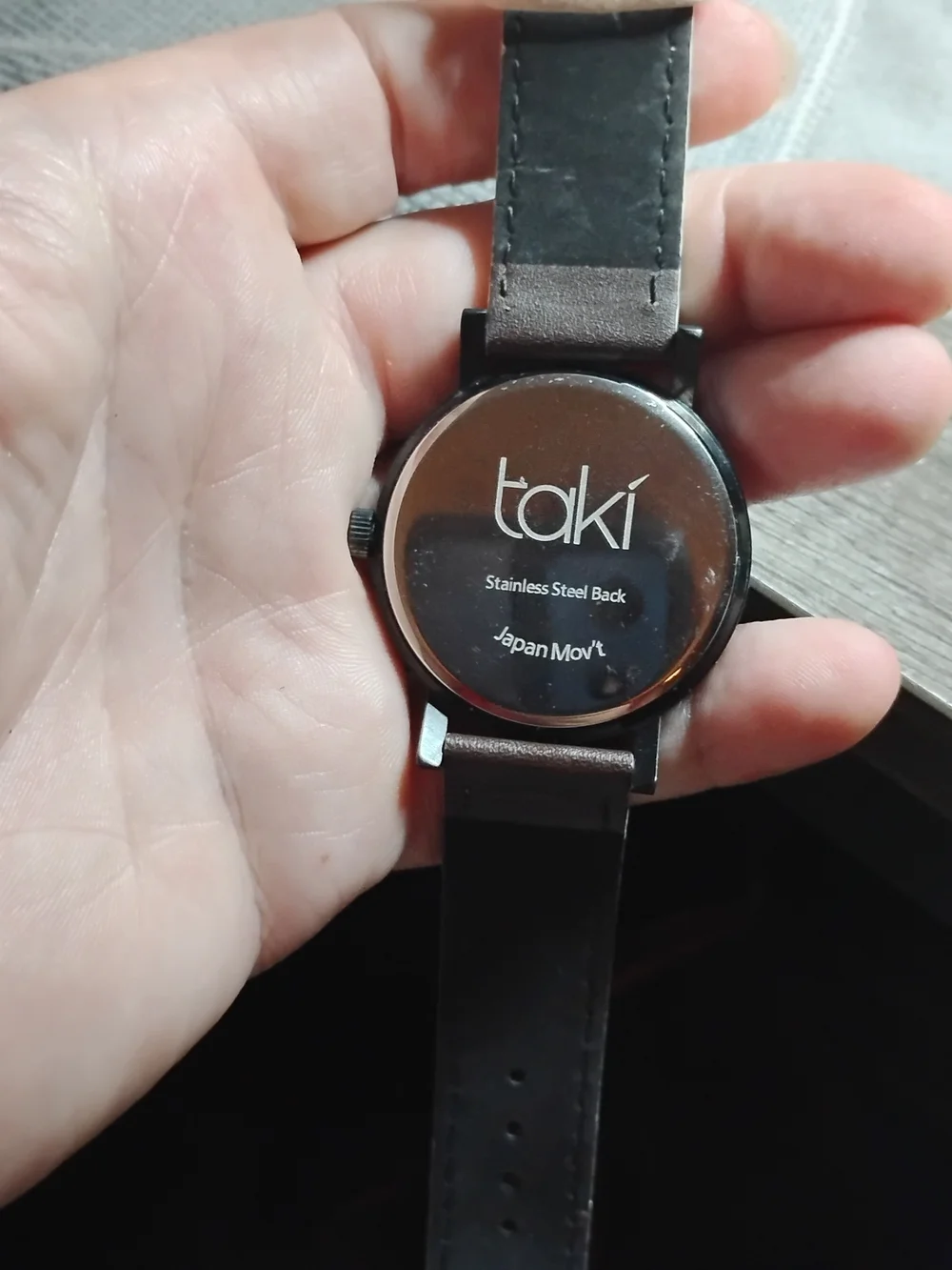 tokidoki Men's Pink Dial Watch with Brown Leather Strap